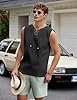 COOFANDY Mens Henley Vests Cotton Tank Top Shirt Summer Sleeveless Pirate Tunic Beach Hippie Tops Black XL #1