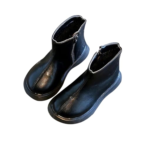 Girls Ankle Boots Kids Toddler Winter Classic British Style Dress Shoes Casual Shoes Vintage Booties with Side Zipper