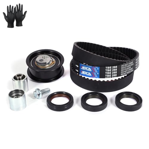 MPLUS Timing Belt Kit TCK334 Fits 05-15 for Audi A3 A4 TT/for Volkswagen for Jetta Passat Eos GTI 2.0L L4 DOHC