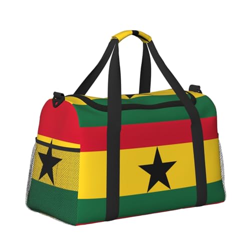 Flag Of Ghana Foldable Travel Duffel Bag Tote Carry On Luggage Bag For Weekend Getaways, For Spontaneous Trips3