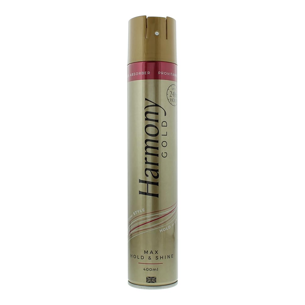 GOLD HAIRSPRAY - MAXIMUM HOLD & SHINE - WITH UV FILTERS - ARGON OIL - VITAMIN PRO B5 400ml