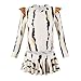 Girls Long Sleeve Rash Guard Swimsuits Ruffle Zip Front 2 Piece Bathing Suit UPF 50+ Skirted Swimwear for 2-12 Years