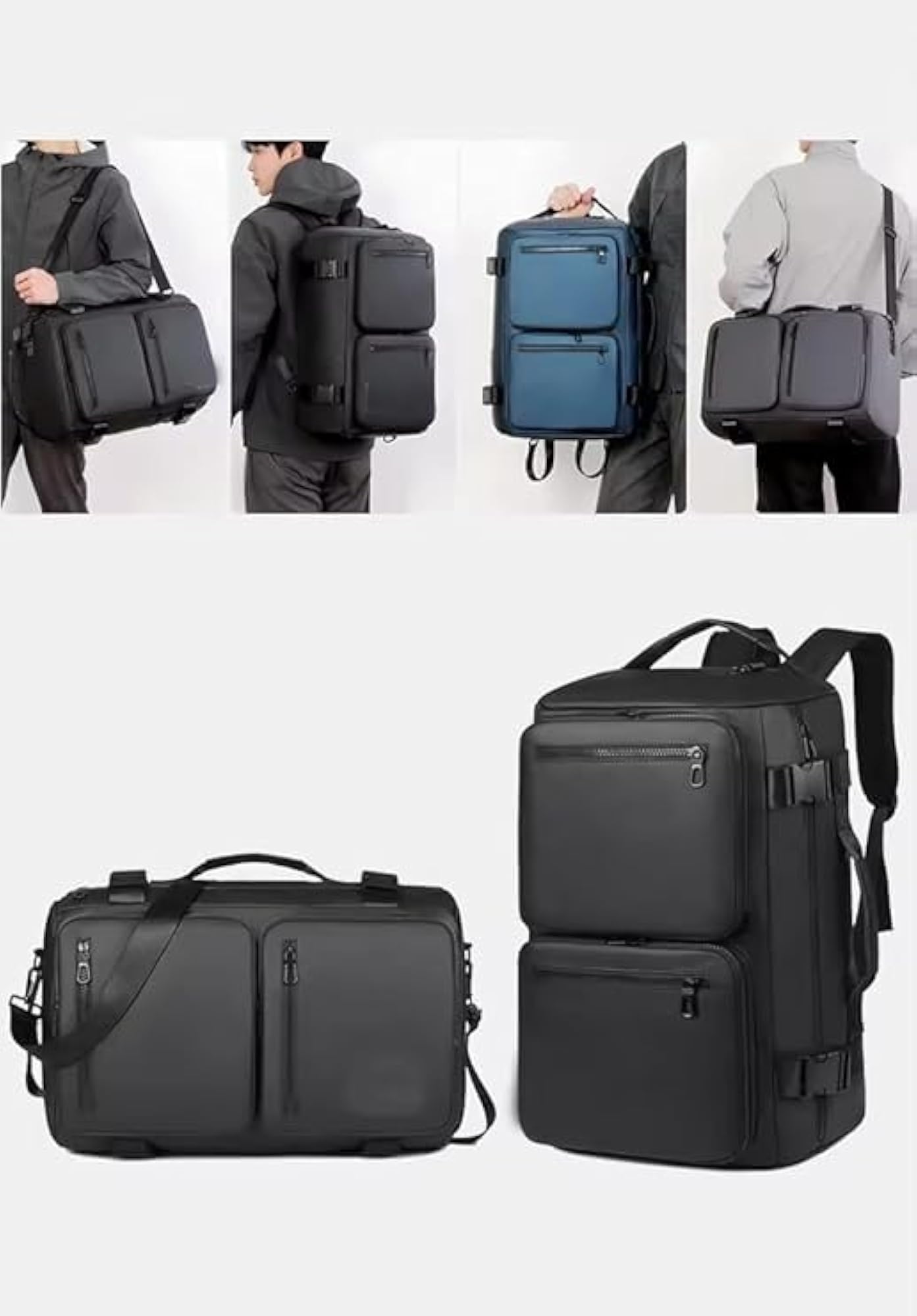 Multipurpose Travel Backpack for Men, 35L, Black