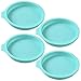 Newk Molde redondo de silicona para tartas, 4 paquetes de moldes de silicona de 6 pulgadas para pasteles de capa, pasteles de queso, pasteles de arco iris y posavasos de resina, 6 pulgadas