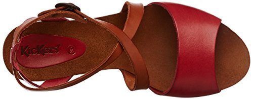 Kickers 4193015043, Sandalo Zeppa Donna, Marrone