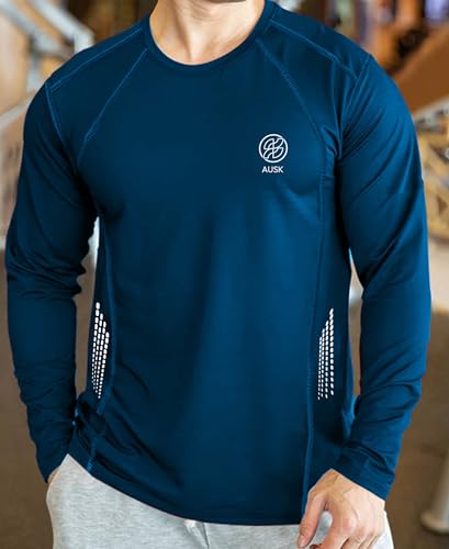 Image of AUSK Men Polyester Tshirt || Mens Full Sleeve Sports Regular Fit T-Shirt