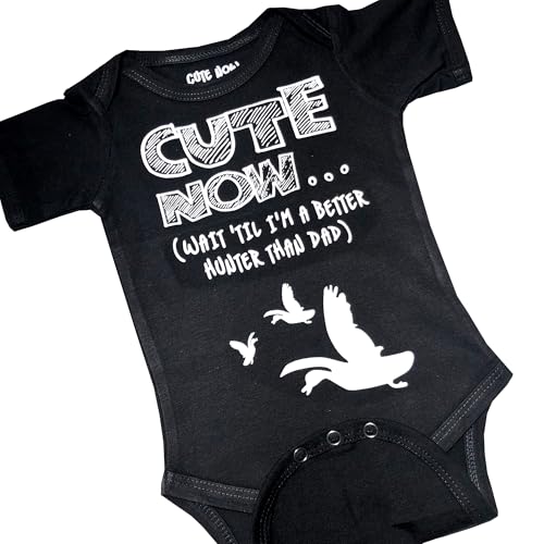 Cute Now... Wait 'Til I'm a Better Hunter Than Dad Baby Infant Duck Hunting Bodysuit Short Sleeve Cotton2