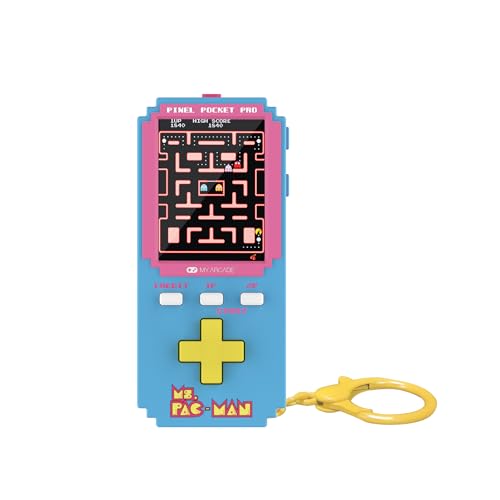 Image of My Arcade Ms. Pac-Man Pixel Pocket Pro: Retro Gaming, Ms. Pac-Man Video Game, Portable Keychain Arcade