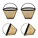 Furado Kaffeefilter,Dauer-Kaffeefilter,4 pcs Edelstahl Kaffee Filter,Kaffee Dauerfilter Dauerkaffeefilter,Filter Mesh Korb Waschbar,Goldtonfilter Kaffee Dauerfilter Für Kaffee & als Teesieb verwendbar