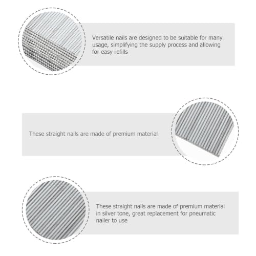 Clavos rectos profesionales Alipis con tecnología de zinc galvanizado plata 8