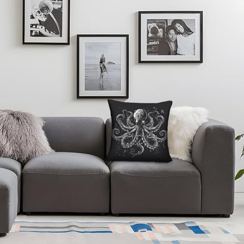 TNSGHAVED Octopus Kissenbezüge Für Sofa Und Bett, Kissenbezug, Geeignet Für Kids Room Fun Und Travel Essential, Maschinenwaschbar 40x40cm