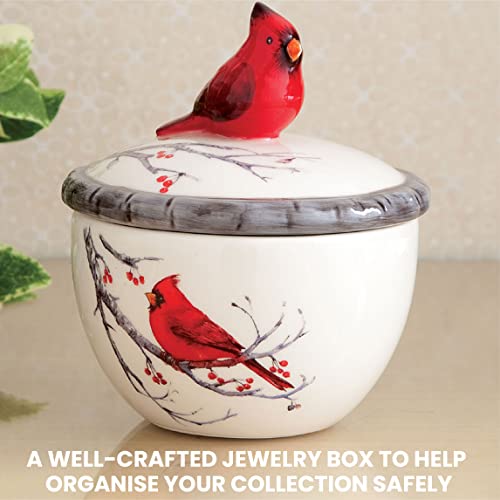Bits And Pieces - Ceramic Cardinal Trinket Box - Cardinal Keepsake And Jewelry Box - Home Décor #TOP6