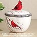 Bits and Pieces - Ceramic Cardinal Trinket Box - Cardinal Keepsake and Jewelry Box - Home Décor