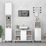 Photo Gallery ujchvhn mobiletto per lavabo bianco lucido, 80 x 33 x 60 cm, in legno ingegnerizzato e mobiletto da bagno Photo Gallery ujchvhn mobiletto per lavabo bianco lucido, 80 x 33 x 60 cm, in legno ingegnerizzato e mobiletto da bagno