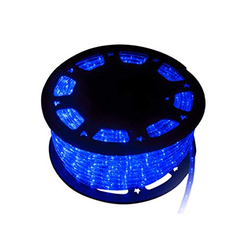 Usexport 50ft 110V 540 LED Bulbs Round Tube Rope Light Indoor/Outdoor Boat Decorative Party Christmas Holiday Business Restaurant Light (Blue)