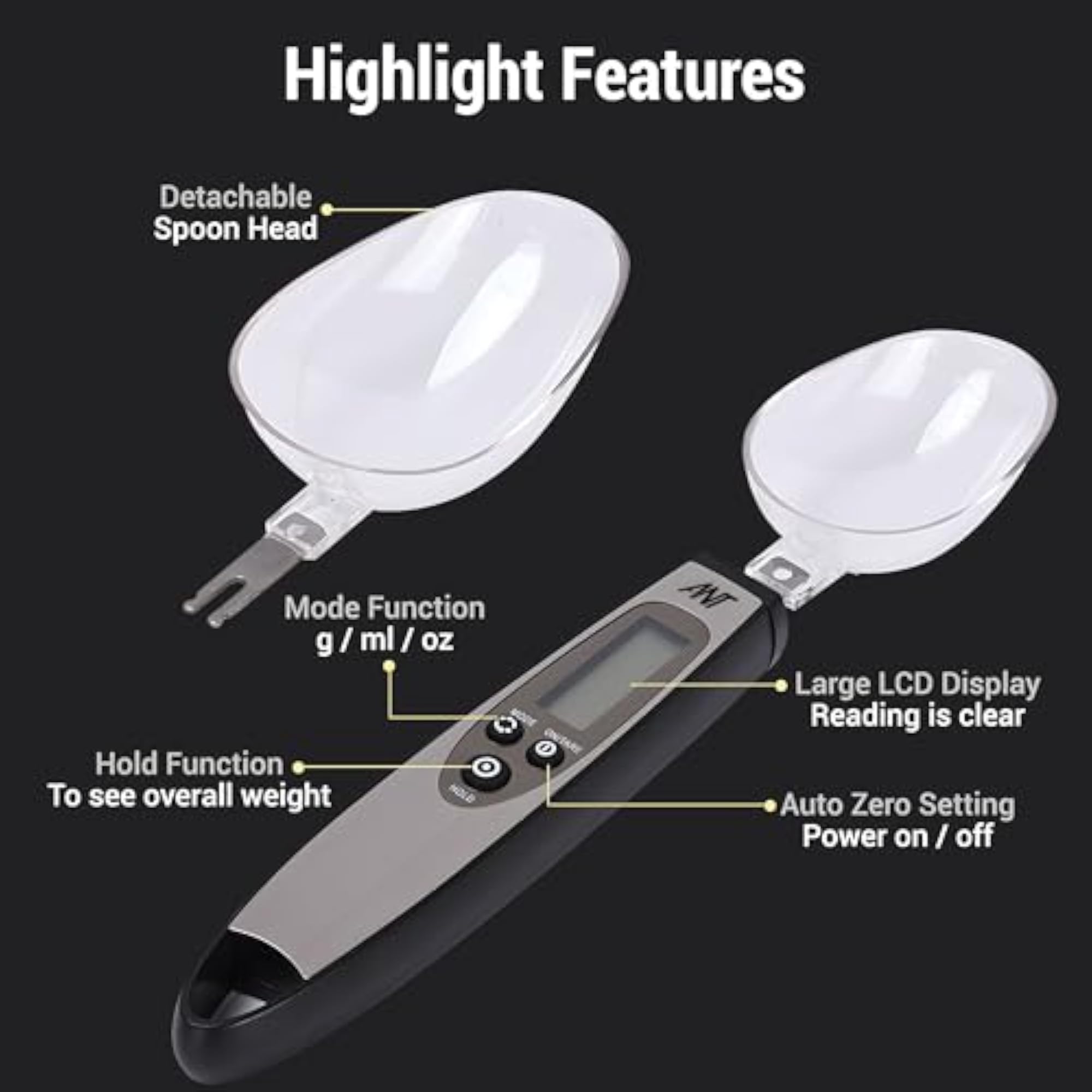 Digital Measuring Spoon Scale for Kitchen, 300g Capacity