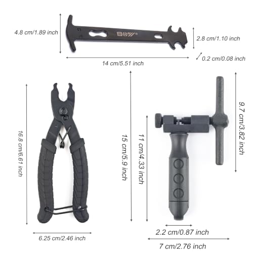 Image of Universal Bike Chain Tool Kit with Bike Breaker, Main Chain Link Pliers, Chain Checker, Chain Link, for Road MTB Bike 1-12 Speed Chain
