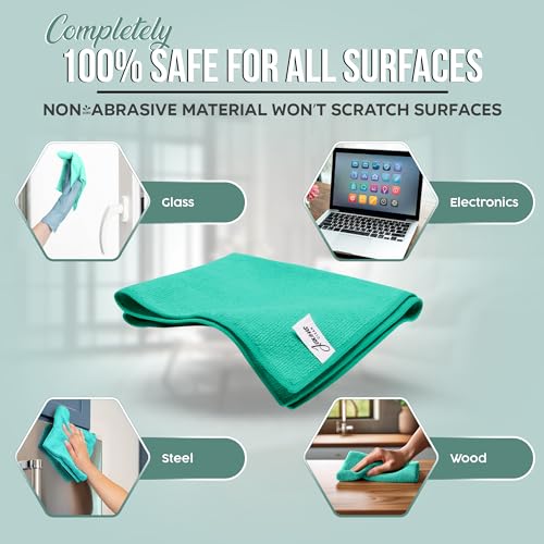 Chiffons en microfibre sans traces pour vitres, écrans et surfaces délicates