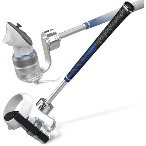 Weighted Golf Club Attachment for Meta Quest 3 & Quest 3S - 90 DEGREE Aluminum Golf Club Adapter Handle Compatible with Quest 3/3S/2 and Quest Pro, Realistic Grip VR Golf Handle Accessory (Right)Y13S Cover