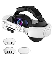 【Reducir la Presión Facial】La Correa para la Cabeza TRANSNOVO con Batería de 10000mAh Compatible con Meta Quest 3/Quest 3S//Quest 2, presenta un diseño único de ajuste de presión en tres puntos que redistribuye inteligentemente la presión en el puent...