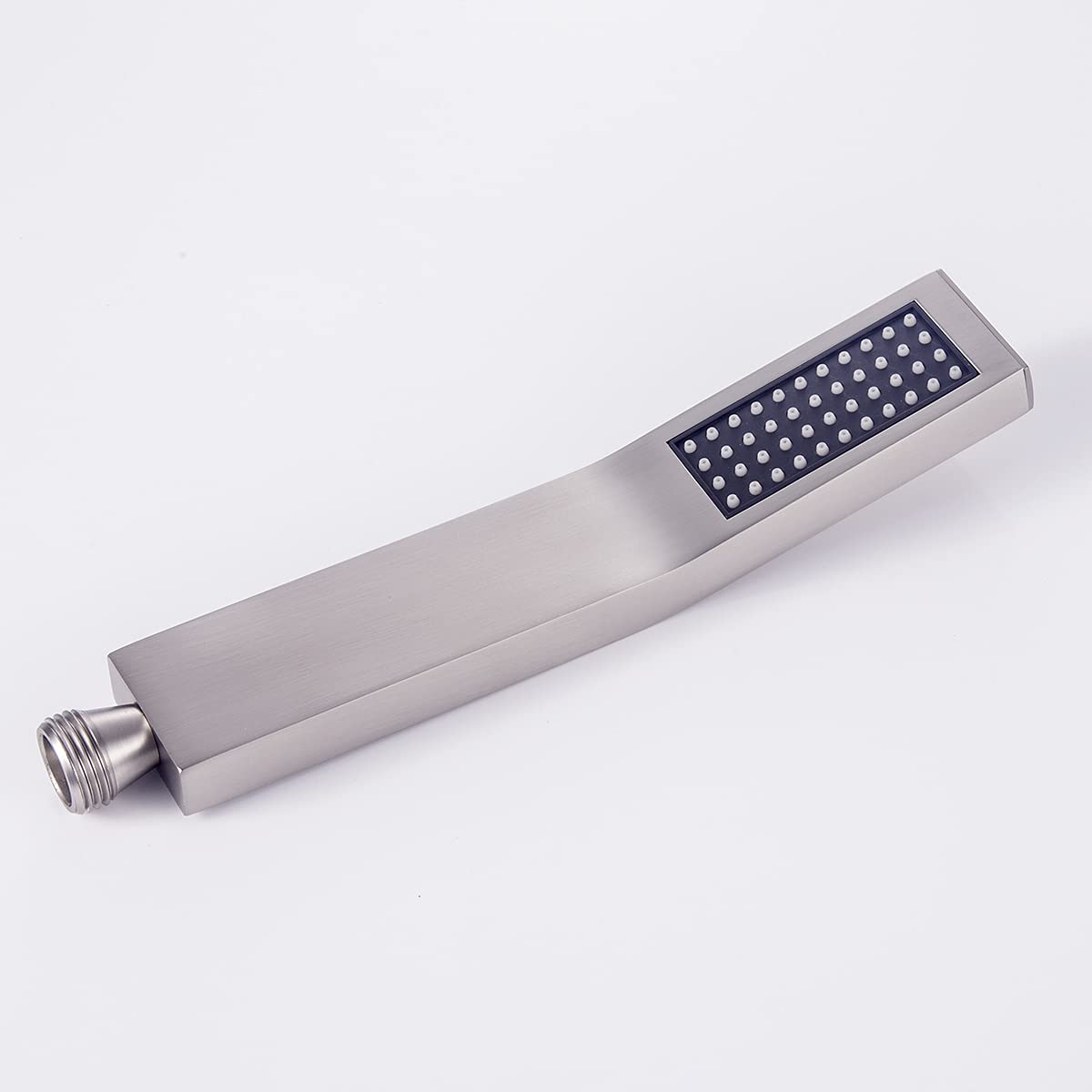 Asyas Handbrause Aus Massivem Messing – Mit Halter, Schlauch & Verstellbarer Wandhalterung, Gebürstetes Nickel