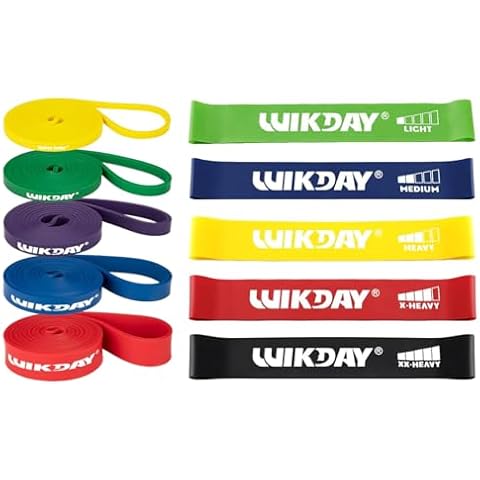 WIKDAY Resistance Bands for Working Out Exercise Loop Bands 10PCS Set Pull Up BandsWorkout Bands for Men Women Body Stretching, Crossfit Training, Home Workout, Physical Therapy, Booty Legs Cover