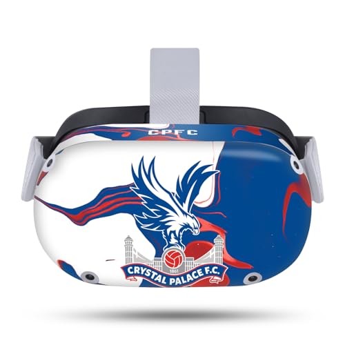Head Case Designs Officially Licensed Crystal Palace FC Marble Logo Art Vinyl Sticker Skin Decal Cover Compatible with Meta Quest 2