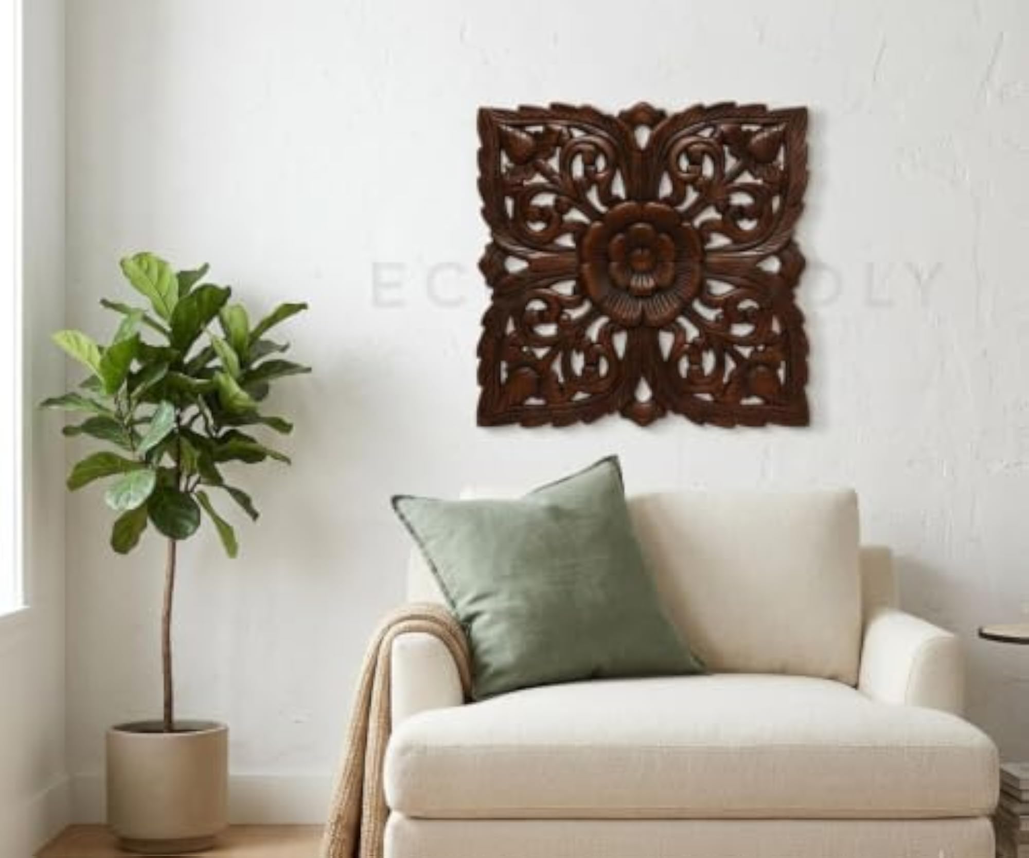 Decorative Floral Wooden Wall Panel for Home Decor