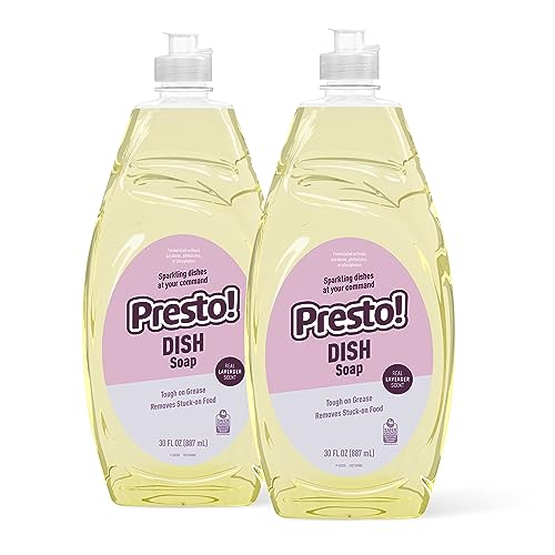 Amazon Brand – Presto! Dish Soap, Lavender Scent, 30 fl oz, Pack of 2