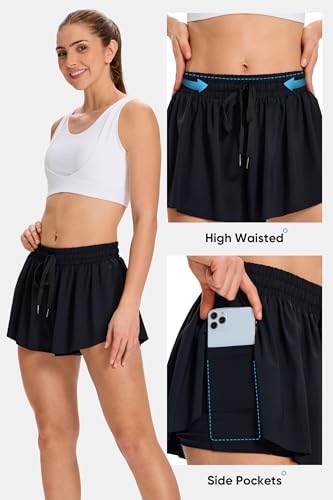 Blaosn Flowy Athletic Shorts for Women Gym Yoga Workout Running Short Pants Tennis Skirt Sweat Skort Casual Summer Clothes4