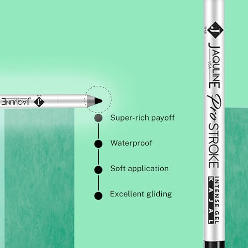 Jaquline USA Pro Stroke Intense Gel Matte Kajal And Sharpener 1.2Gm | Waterproof, Smudgeproof & Fadeproof | Longlasting | Super Black Kajal | With Free Sharpener | Nourished... - Image 3