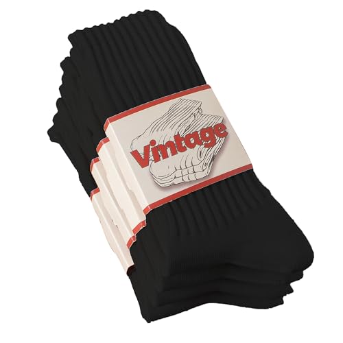Image of DAUCO 4 Pairs 98% Cotton Socks for Men Women Crew Seamless Fall Slouchy Socks