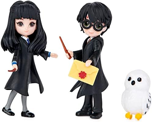 Wizarding World Magical Minis Harry Potter and Cho Chang Friendship Set with Collectible Toy Figures and Creature, Kids Toys for Ages 5 and up