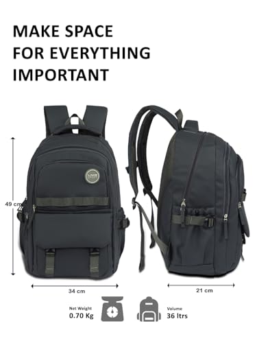 Image of Lavie Sport Luna Laptop Backpack | 36 Liters | Fits Upto 16 Inch | Laptop Compatiable | Rain Cover | Gift for Biys & Girls
