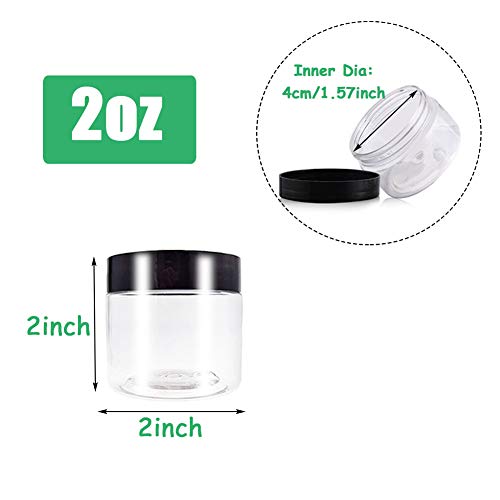 Gddochn 20 Pcs 2Oz Plastic Round Storage Jar,Clear Empty Container Jars,Plastic Slime Container With Lids For Candy,Honey Storage,Beads,Dried Fruit,Cosmetic Cream,Diy Craft #TOP1