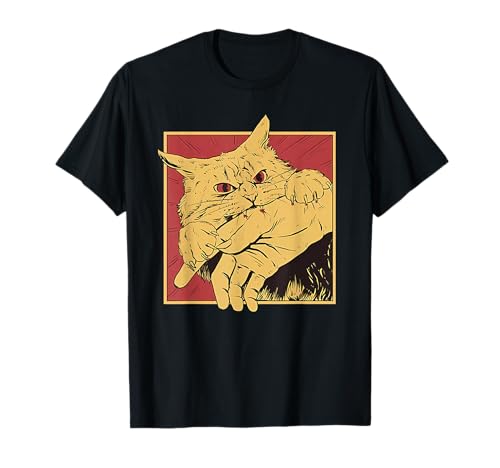 cat bite Anime T-Shirt