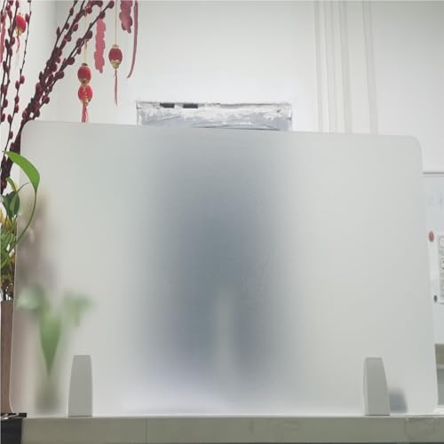 Translucent Desk Cubicle Privacy, Office Table Partition Board/Frosted Table Divider Screen, Semi-Transparent Desk Screen 40 50 60 70 80 90 100 110 120 Cm Length(2 pcs,L H 40cm x 100cm)