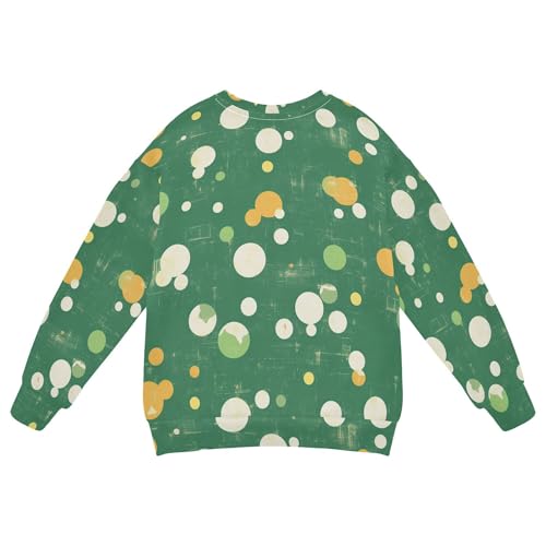 JUNZAN Cartoon Dots Green Little Kids Sweatshirt Hoodie Long Sleeve Hoodie for Boys Party 4T2