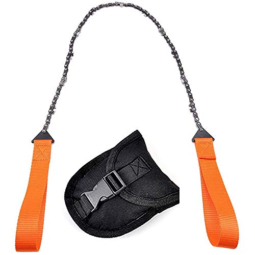 Pocket Chainsaw with Nylon Handle, Folding Handheld Chain Saw, Fast Wood & Tree Cutting Emergency Outdoor Survival Gear for Camping Hiking & Hunting