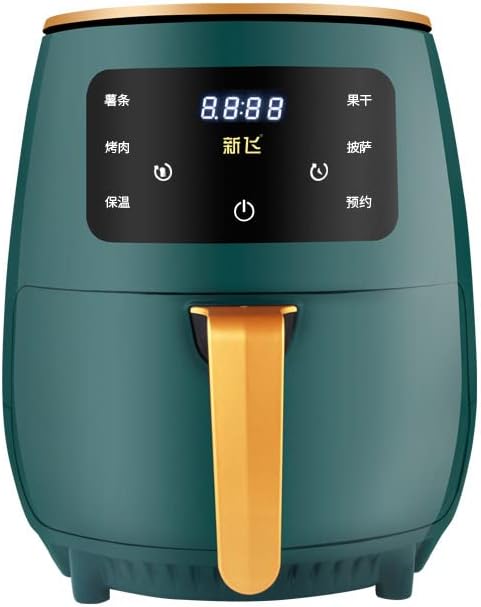 Freidora de aire inteligente con pantalla táctil para el hogar 110V (freidora de aire verde esmeralda 4.5L)