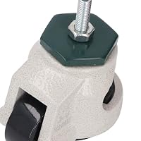 Nivellierungsstammrollen, 40 -mm -Außendurchmesser M8 Fadenstab Gummi -Basis 360 Grad Drehkreuzräder Verstellbare Rollen mit Füßen für Workbench, Maschine, Ausrüstung – Ansicht 7