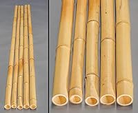 20er Set Moso Bambusrohre 300cm, 3,5-4,5cm Durchmesser, gelblich gebleicht – Ansicht 2