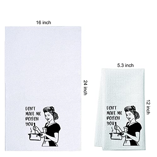 Don’t Make Me Poison You Funny Kitchen Towels, Flour Sack Towel, Funny Dish Cloth Towel Decorative Accessories For Kitchen Hostess New House Housewarming #TOP4