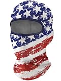 Fuinloth Balaclava Ski Mask, Motorcycle Summer Thin Cooling UV Protection Neck Gaiter for Men/Women US Flag 1
