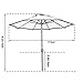 Sunnyglade 9' Patio Umbrella Outdoor Table Umbrella with 8 Sturdy Ribs (Blue)