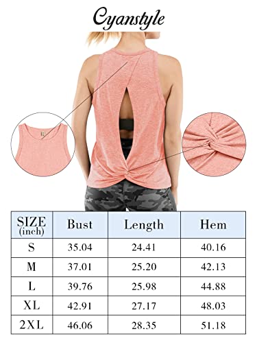 Tie Back Workout Tops For Women Workout Tops Crew Neck Open Back Athletic Shirts Army Green X-Large #TOP6