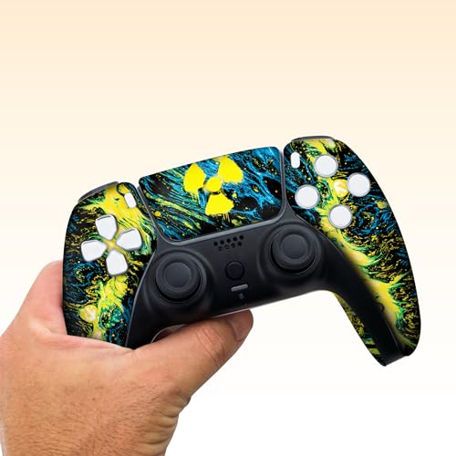 Image of Radioactiive Custom PS-5 Controller Wireless compatible with Play-Station 5 Console by BCB Controllers | Proudly Customized in USA with Permanent HYDRO-DIP Printing (NOT JUST A SKIN)
