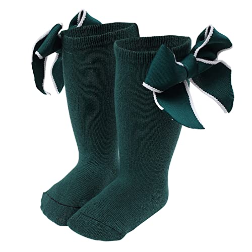 Baby Girls Christmas Socks Toddler Big Bow Knee High Long Soft Kids Christmas Sock Spanish Style Floor Socks