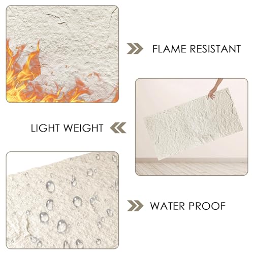 Paneles de pared efecto piedra 3D texturizada de cemento PU 6
