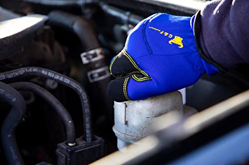 G & F Products Unisex Adult All Purpose Utility Work Gloves High Performance Mechanics Gloves Assorted Colors 3 Pair Value Pack, Black, Grey, Blue, X-Large Pack Of Us #TOP6